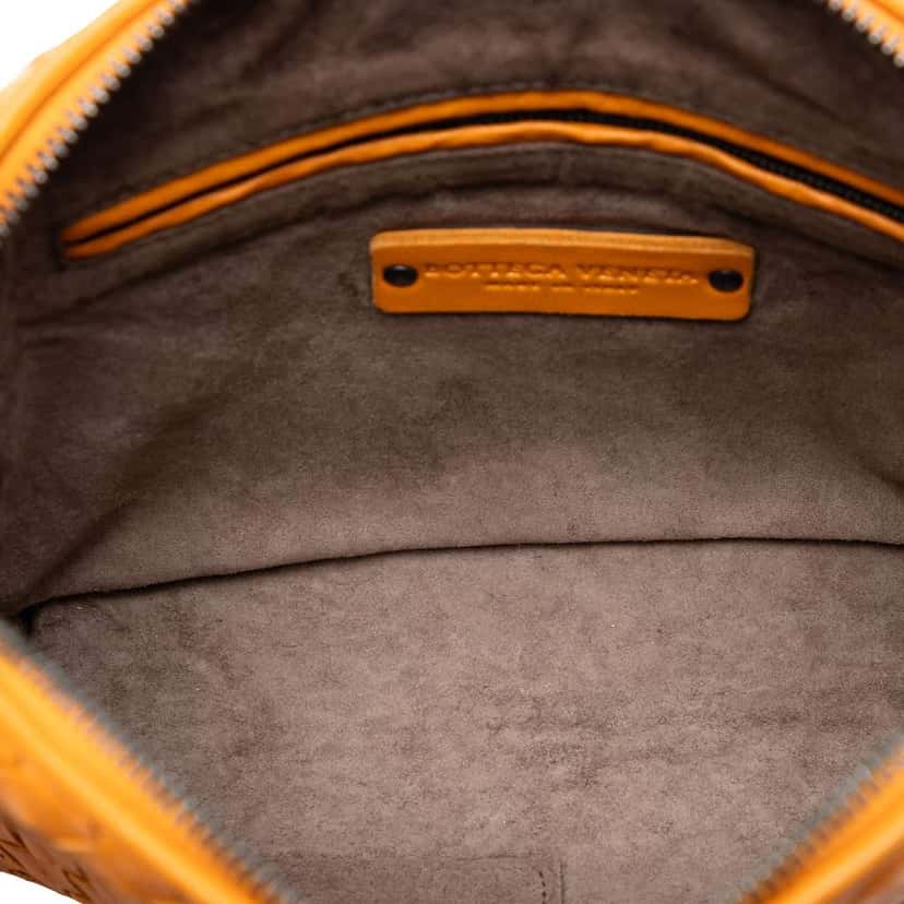 Bottega Veneta Nappa Intrecciato Nodini Crossbody Orange Leather Very good condition - Model View