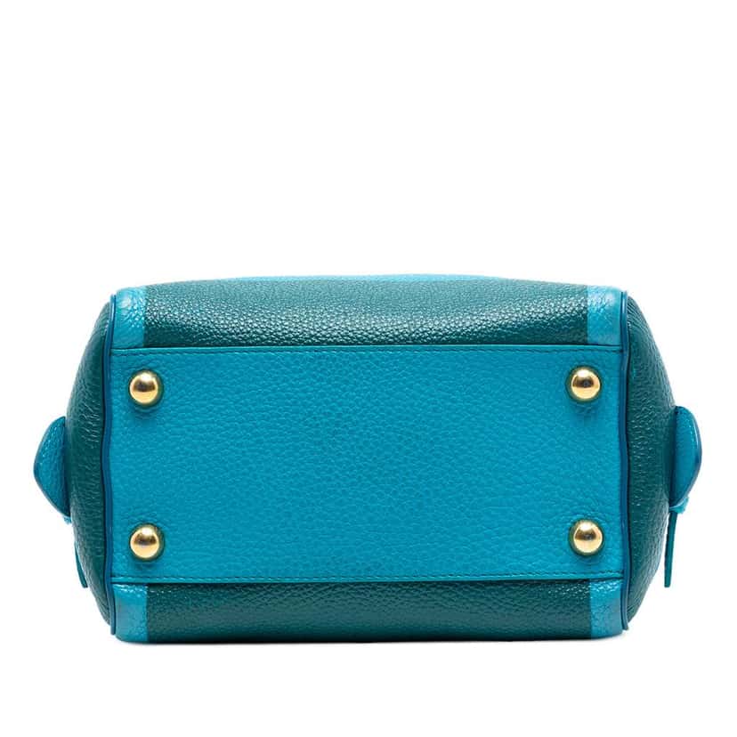 Burberry Mini Tricolour Grained Leather Prorsum Boston Bag Blue Leather Very good condition - Inside View