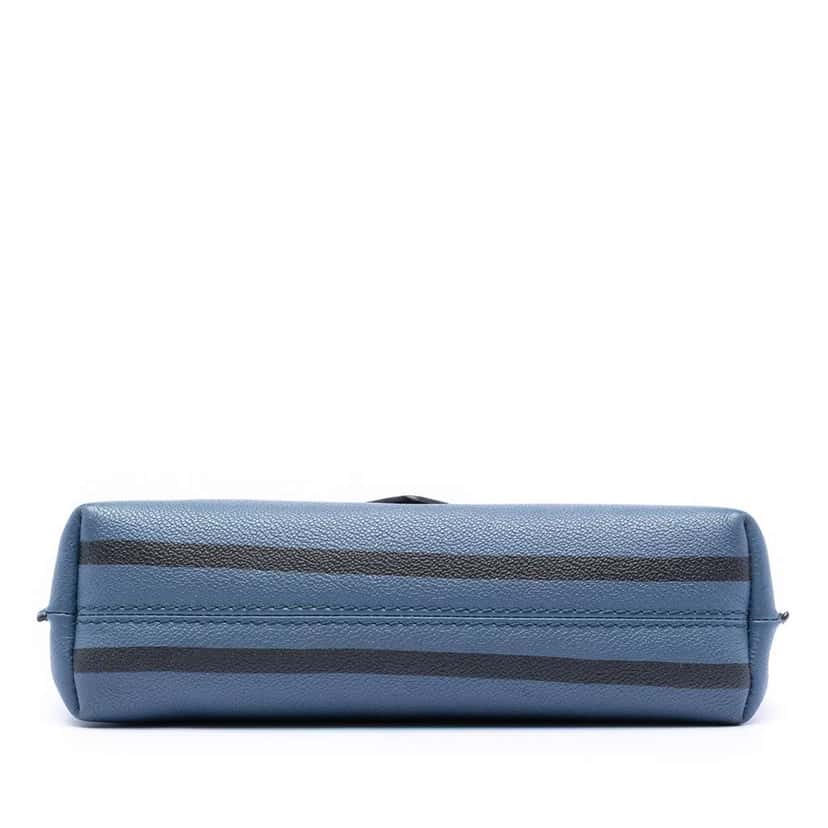 Burberry Small Printed Leather Medley Buckle Crossbody Blue Leather Very good condition - Inside View