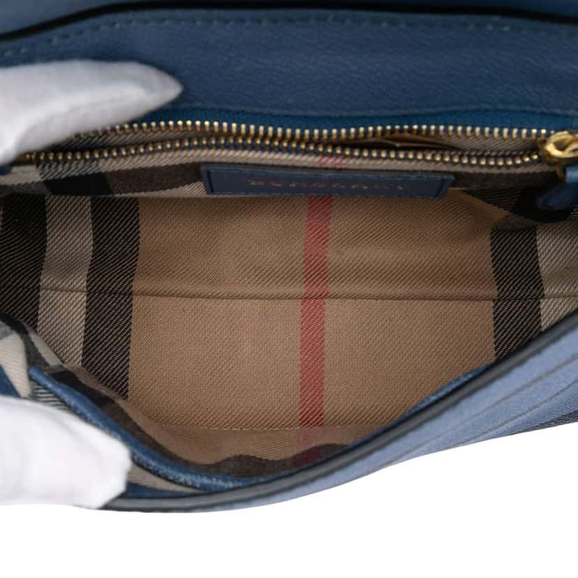 Burberry Small Printed Leather Medley Buckle Crossbody Blue Leather Very good condition - Model View