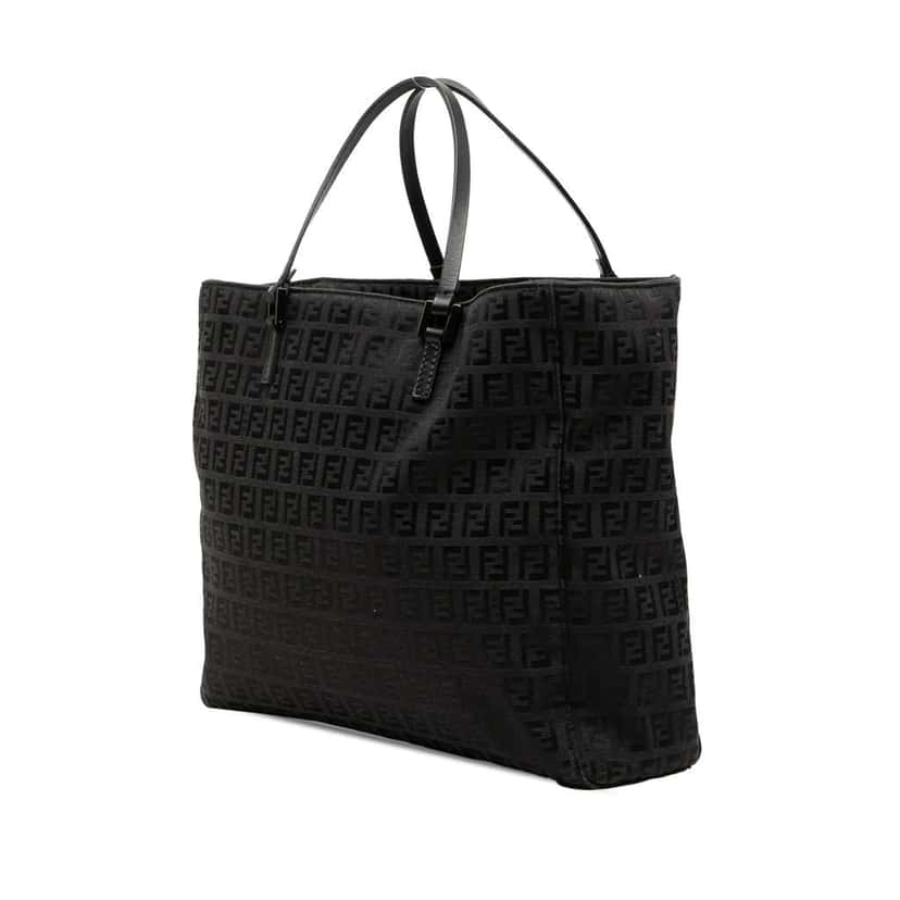 Fendi Zucchino Canvas Tote Black Canvas Very good condition - Back View