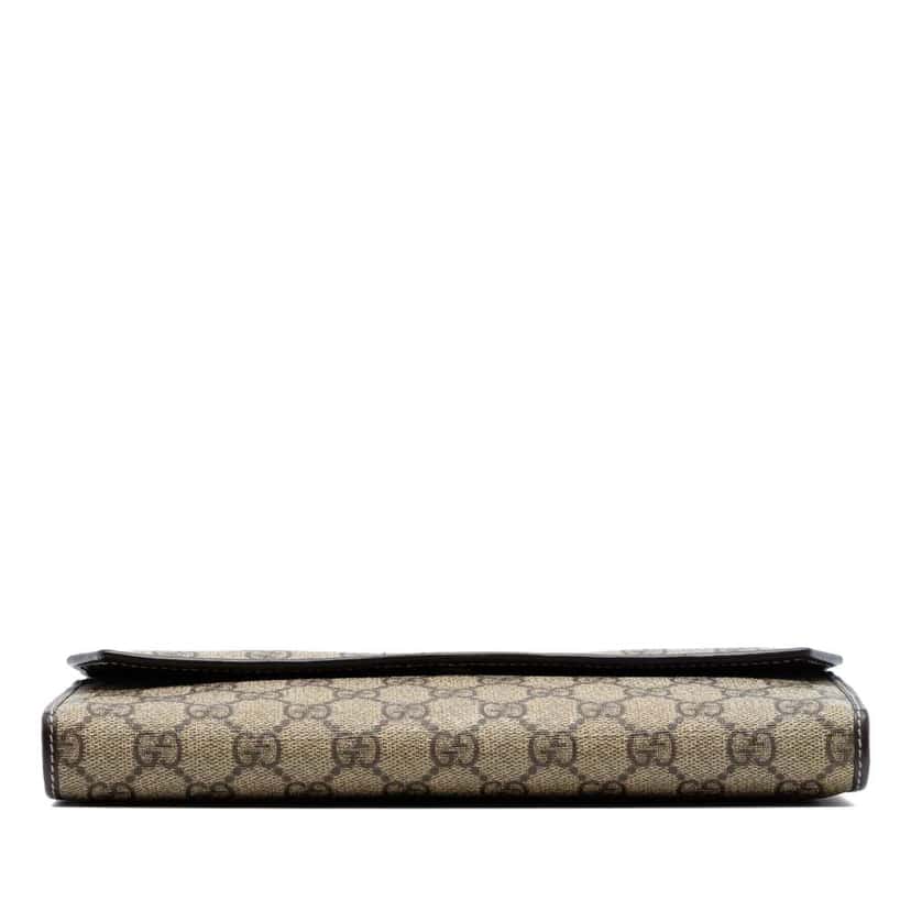 Gucci GG Supreme Clutch Beige Canvas Very good condition - Inside View