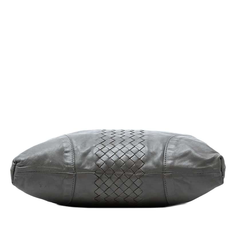 Bottega Veneta Intrecciato Trimmed Nappa Convertible Tote Grey Leather Very good condition - Inside View