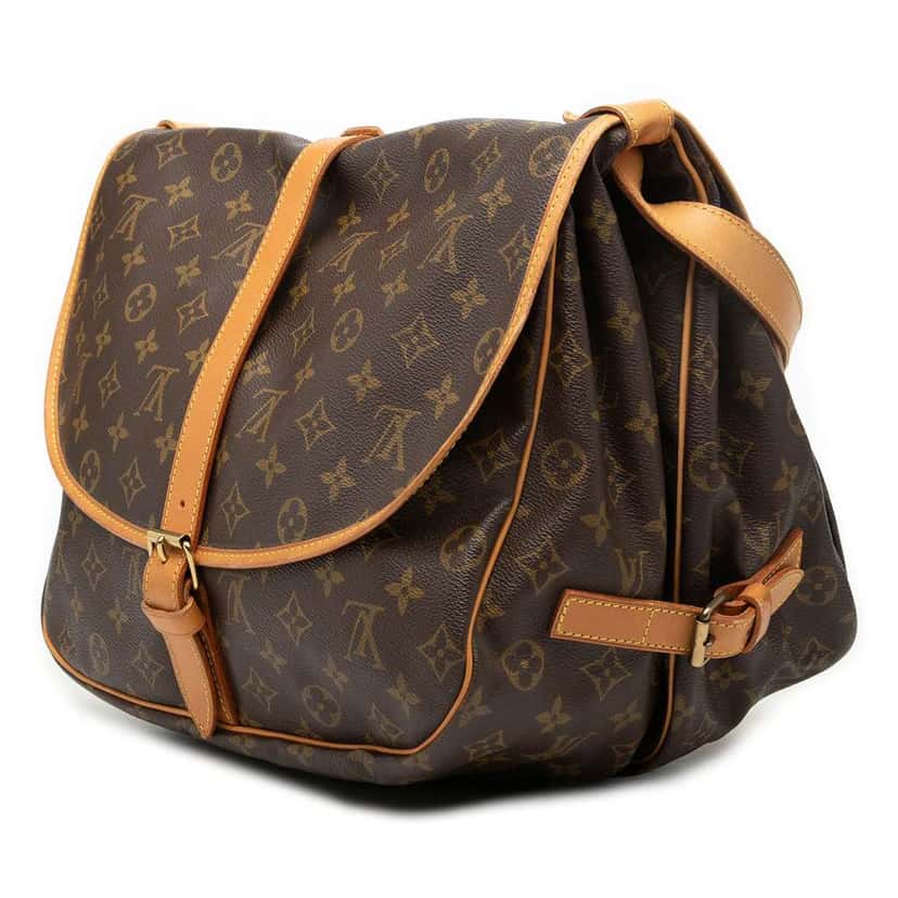 Louis Vuitton Monogram Saumur 35 Brown Very good condition - Back View