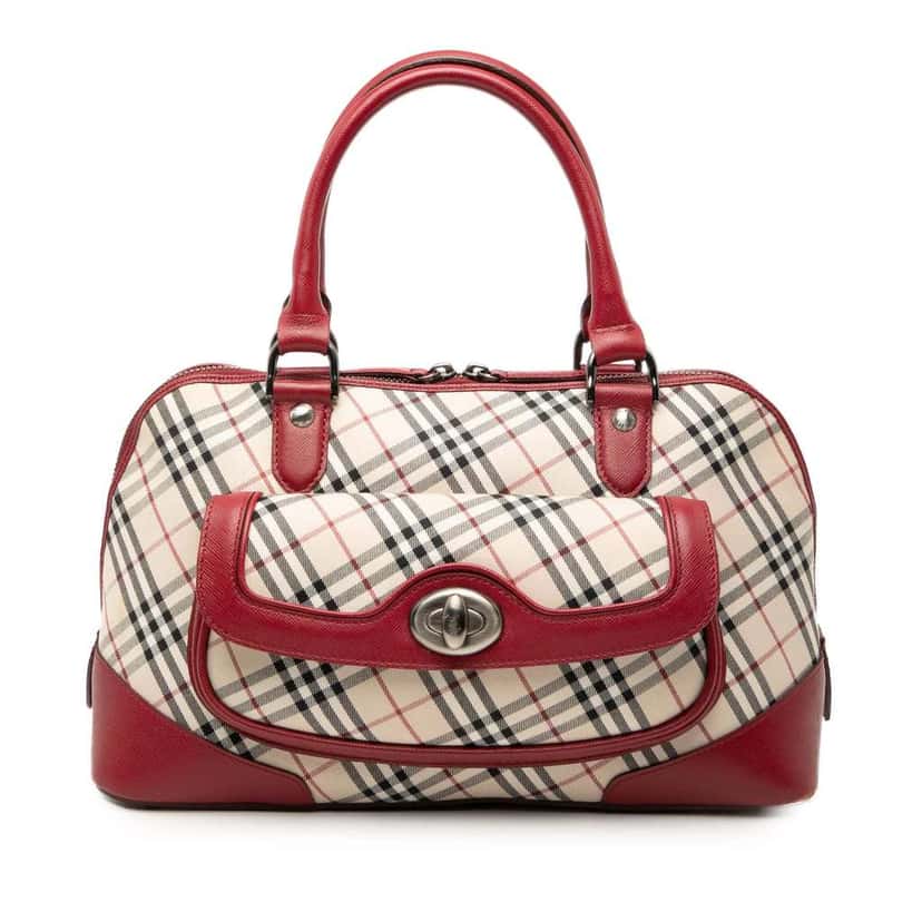 Burberry Nova Check Canvas Handbag Beige Canvas Very good condition - Front View