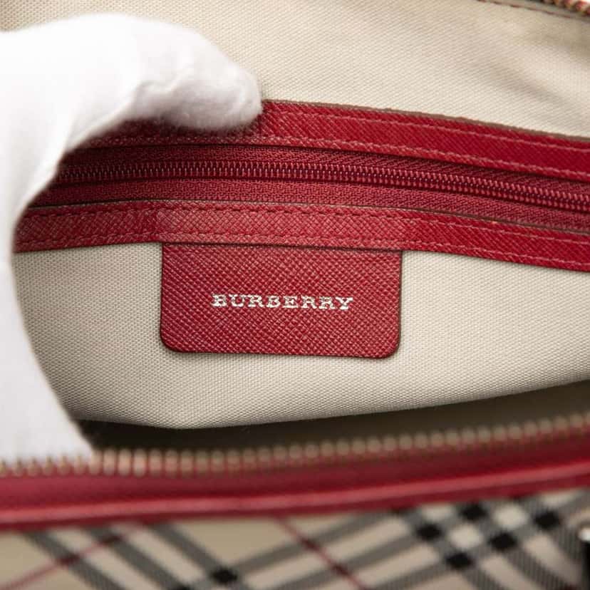 Burberry Nova Check Canvas Handbag Beige Canvas Very good condition - Box View