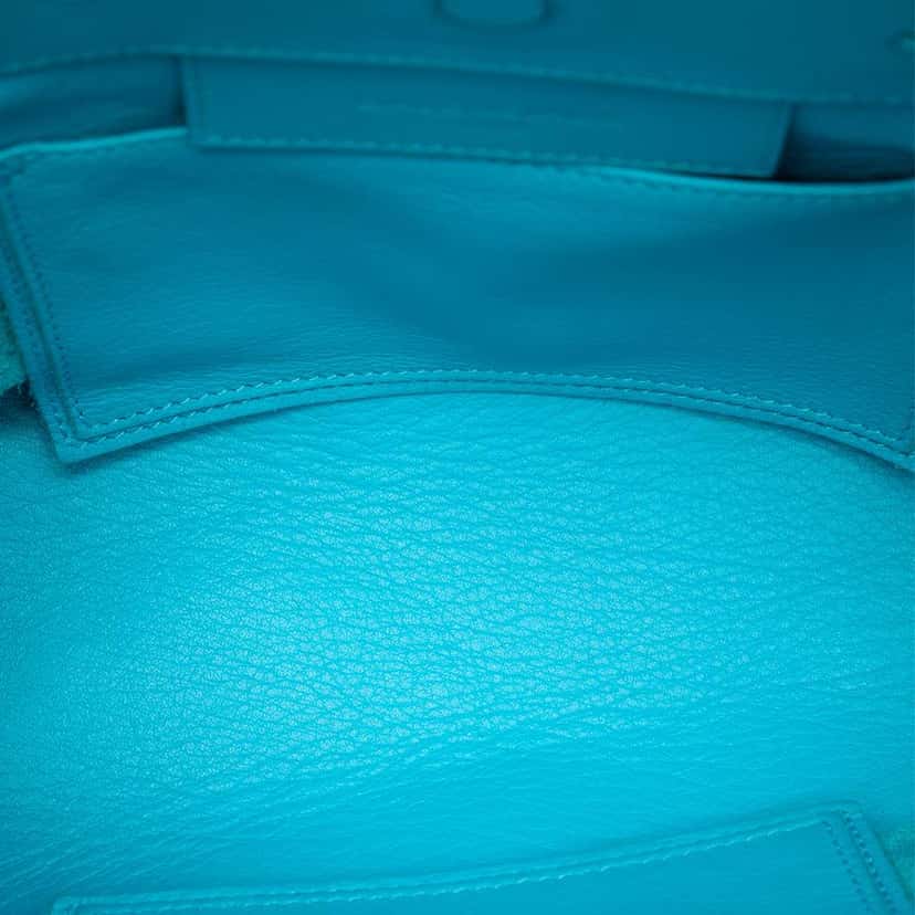 Balenciaga Mini Leather Papier A6 Zip-Around Satchel Blue Leather Very good condition - Model View