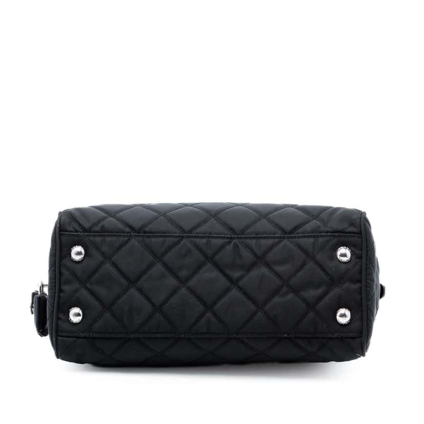 Prada Impuntu Tessuto Chain Flap Crossbody Black Very good condition - Inside View