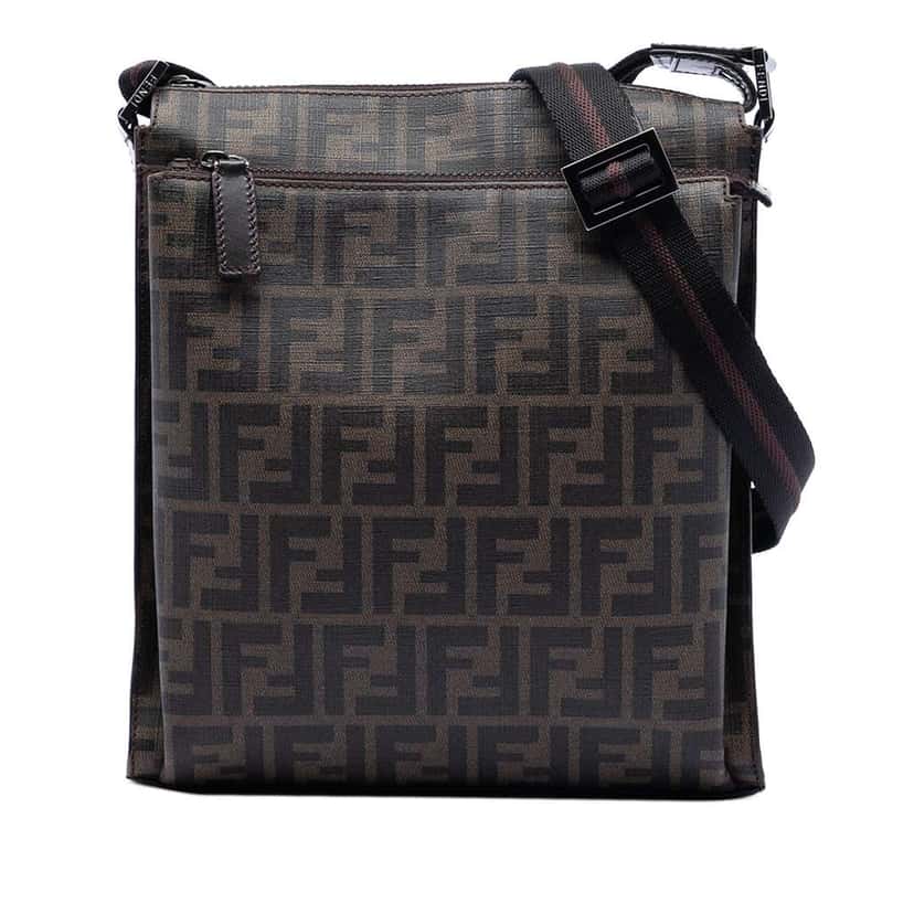 Fendi Zucca Spalmati Crossbody Brown Canvas Very good condition - Front View