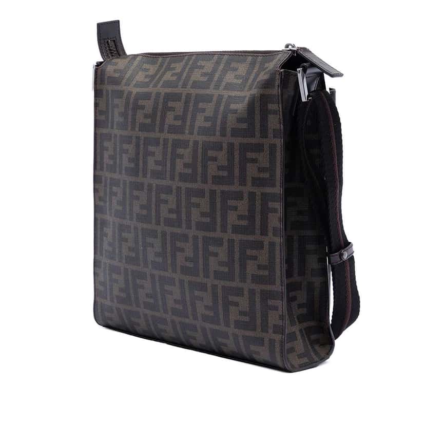 Fendi Zucca Spalmati Crossbody Brown Canvas Very good condition - Back View