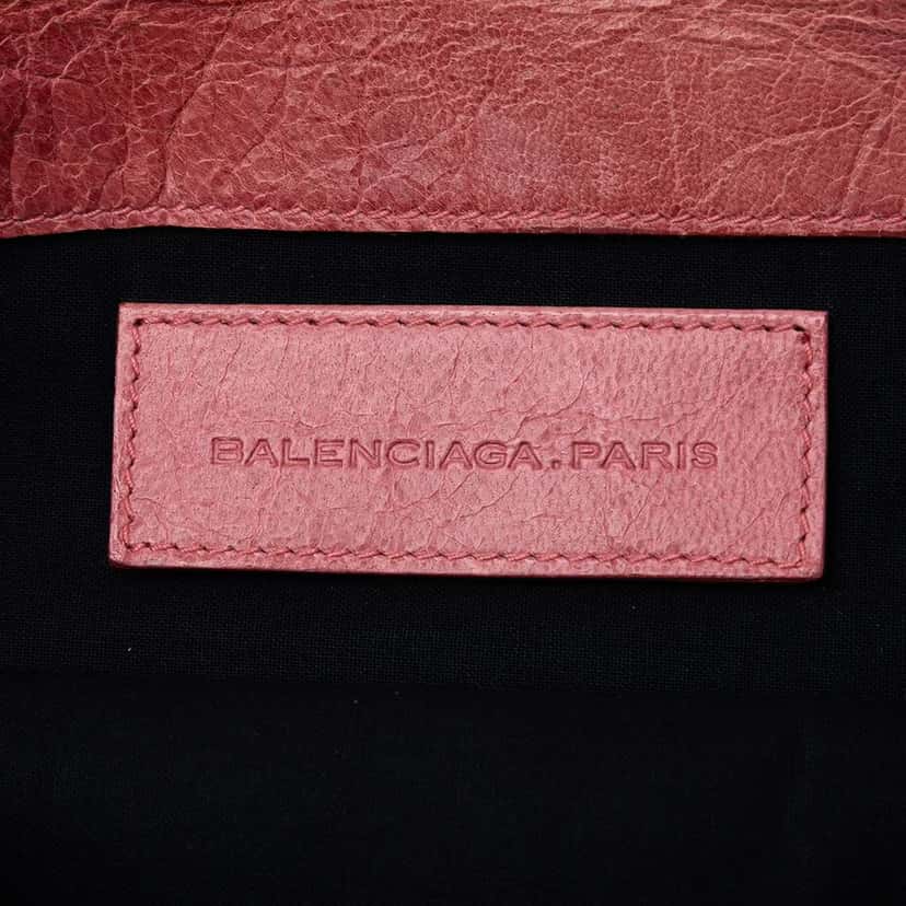Balenciaga Lambskin Motocross Giant 21 Brogues Envelope Clutch Pink Leather Very good condition - Box View