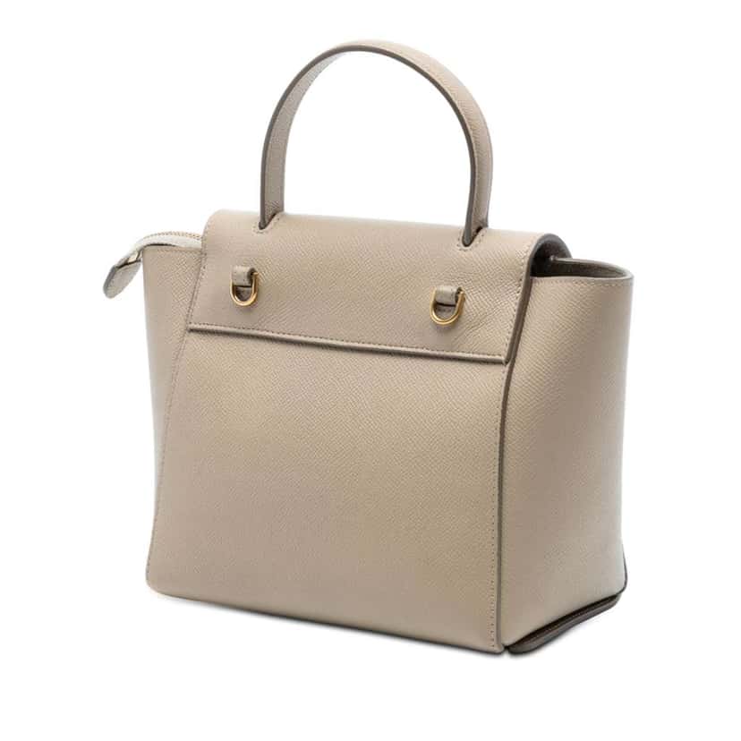 Celine Nano Grained Calfskin Belt Bag Beige Leather Very good condition - Back View