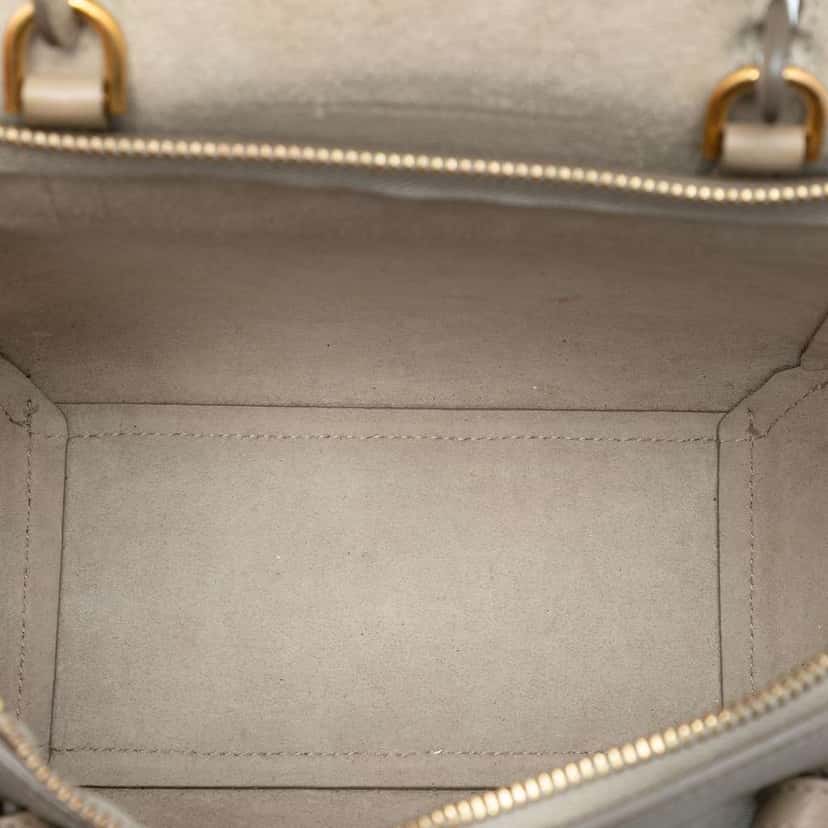 Celine Nano Grained Calfskin Belt Bag Beige Leather Very good condition - Model View