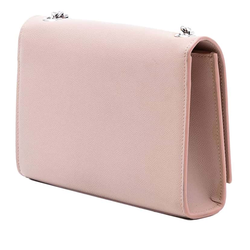 Saint Laurent Small Grain de Poudre Monogram Kate Tassel Crossbody Pink Leather Very good condition - Back View