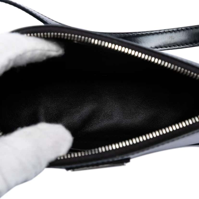 Prada Mini Spazzolato Leather Shoulder Bag Black Leather Very good condition - Model View