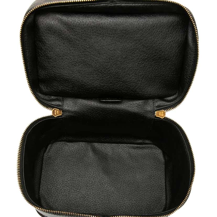 Celine Macadam Coated Canvas Double Zip Vanity Bag Brown Canvas Very good condition - Box View