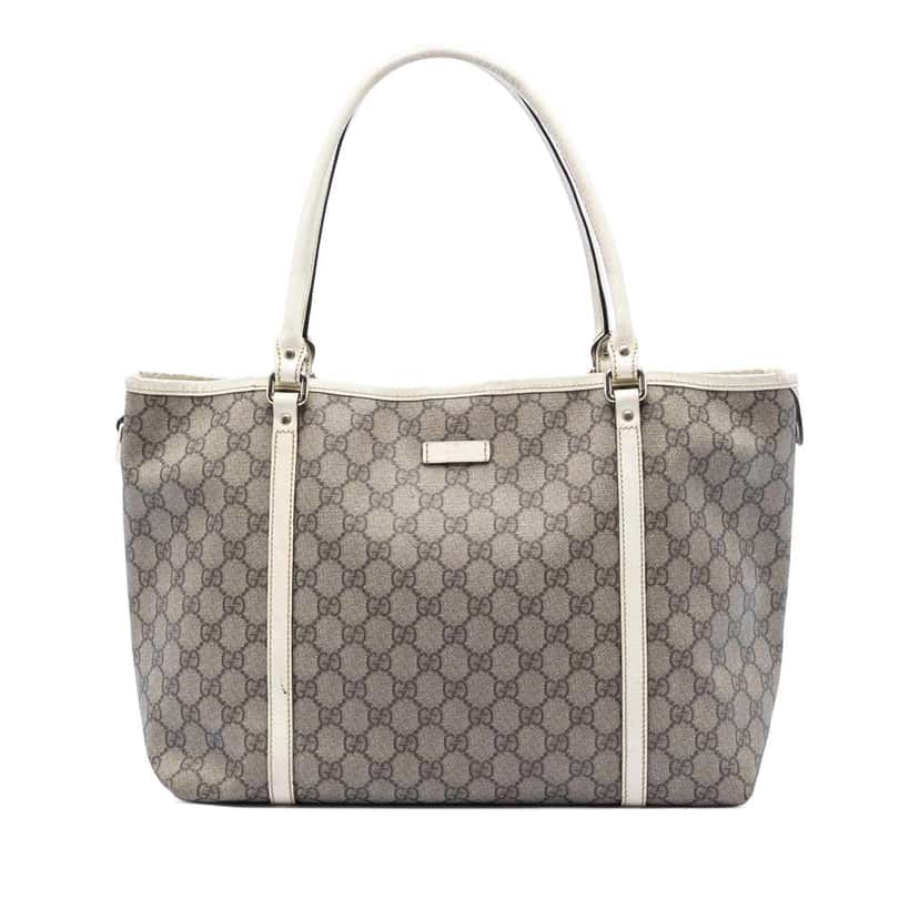 Gucci Medium GG Supreme Joy Tote Beige Canvas Very good condition - Front View