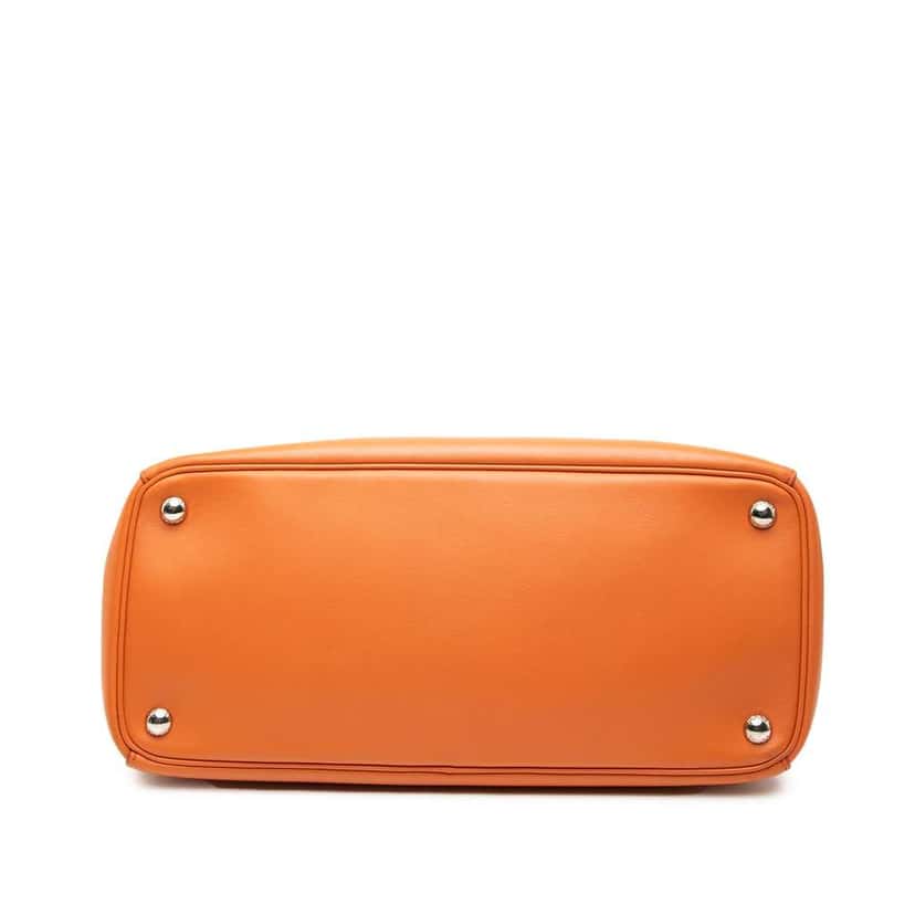 Prada Medium Soft Calf Galleria Double Zip Tote Orange Leather Very good condition - Inside View