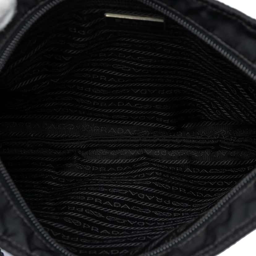 Prada Tessuto Zip Top Crossbody Black Very good condition - Model View