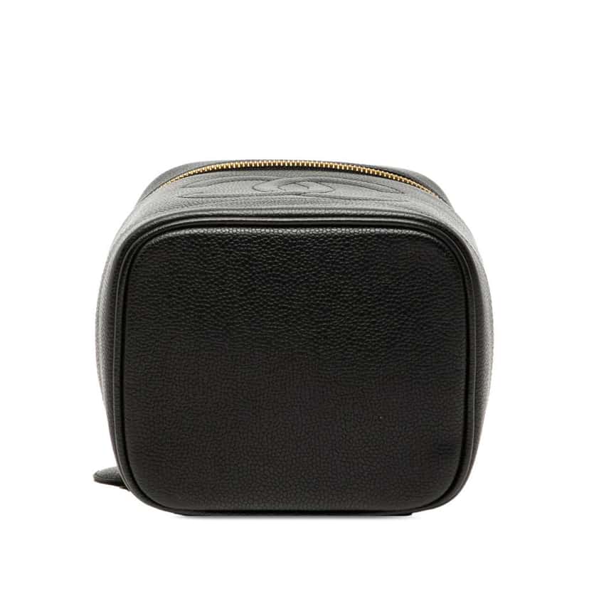 Chanel CC Caviar Vanity Bag Black Leather Very good condition - Inside View