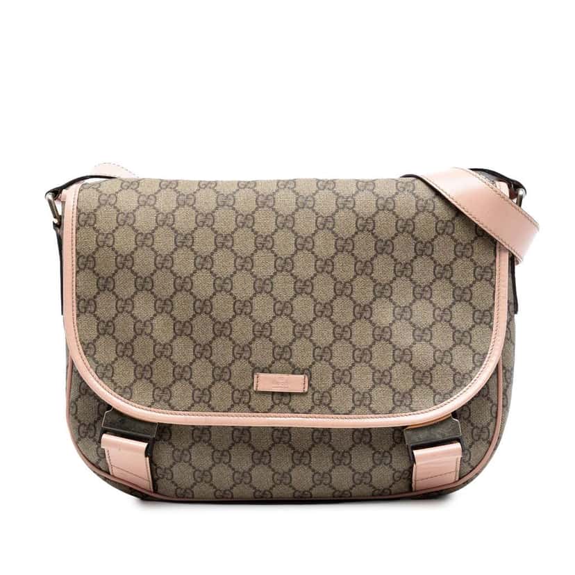 Gucci GG Supreme Crossbody Beige Canvas Very good condition - Front View