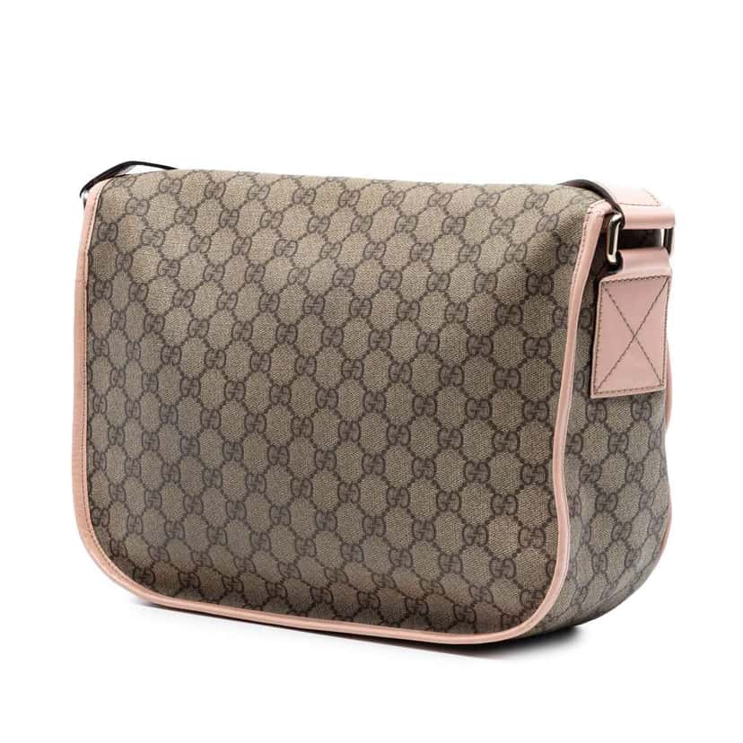 Gucci GG Supreme Crossbody Beige Canvas Very good condition - Back View