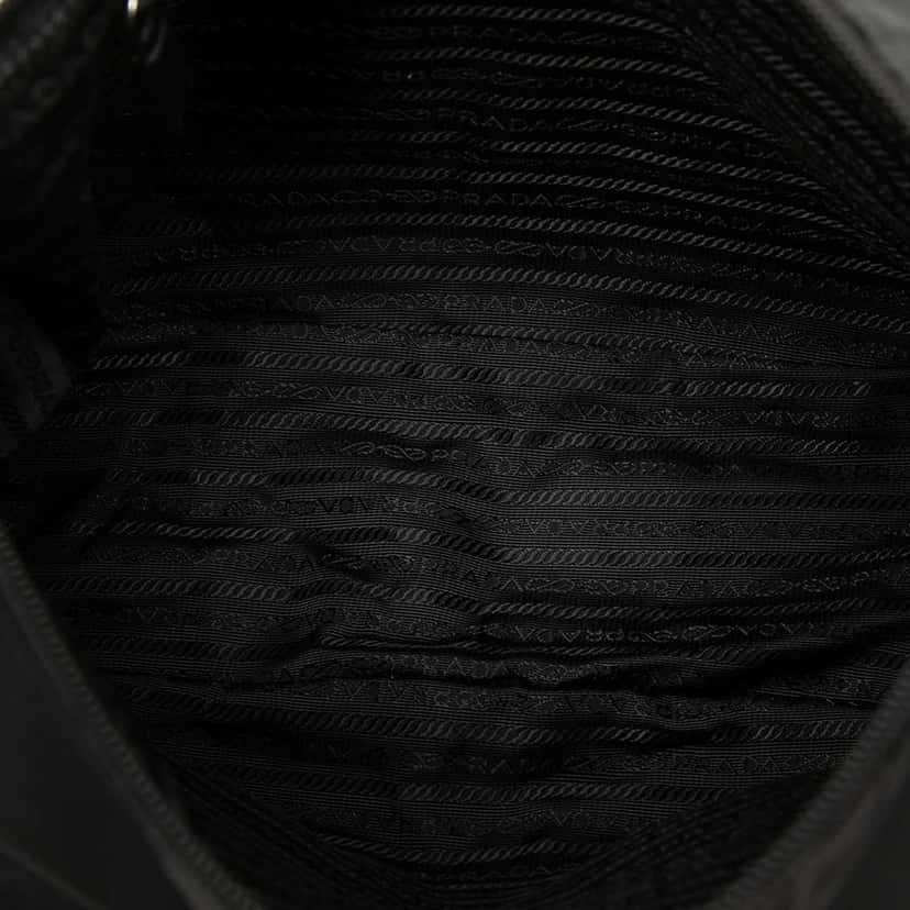 Prada Tessuto Zip Top Crossbody Black Very good condition - Model View