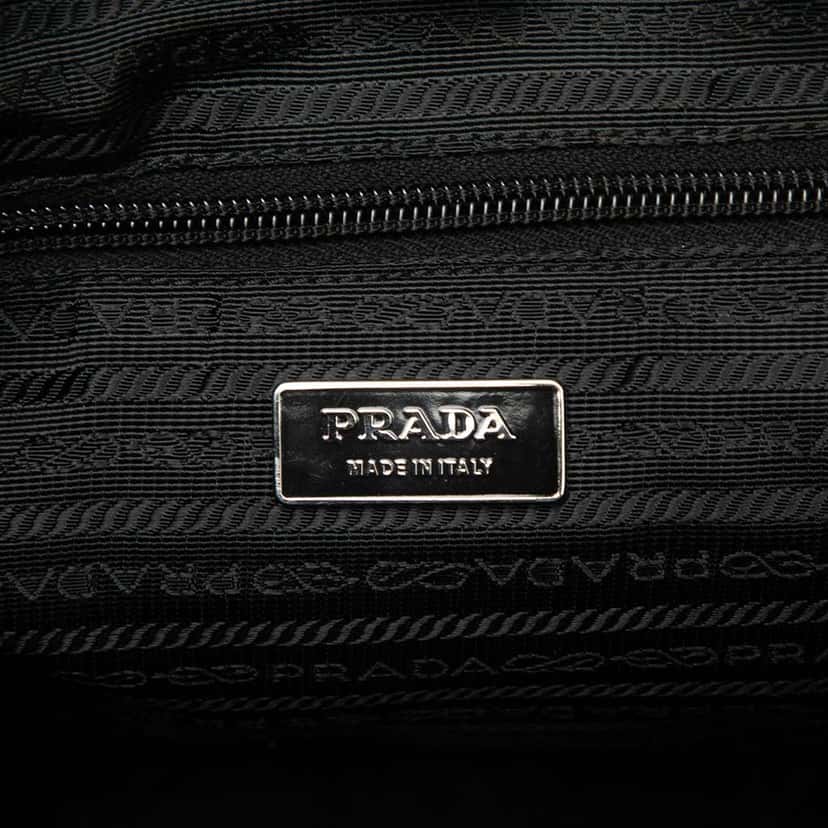 Prada Tessuto Zip Top Crossbody Black Very good condition - Box View
