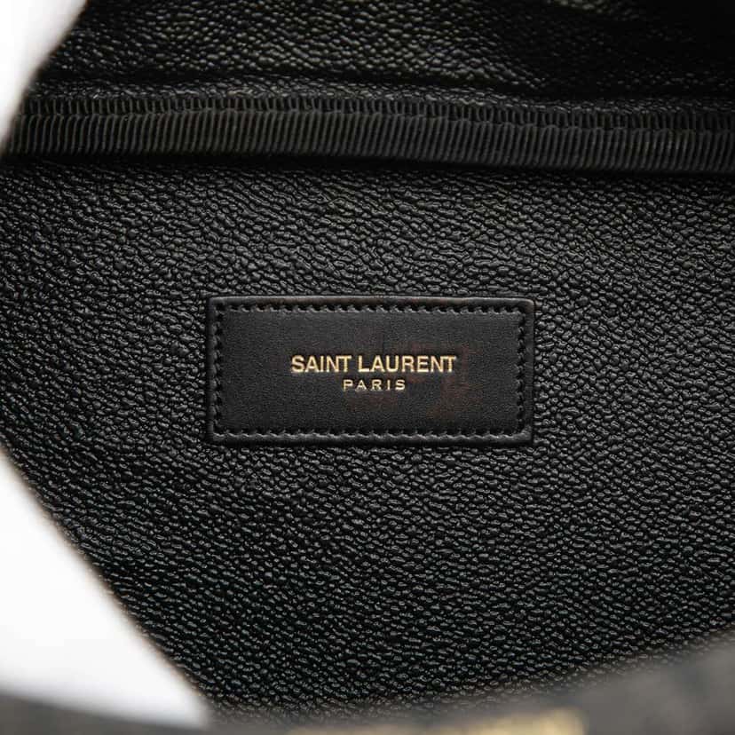 Saint Laurent Monogram Coated Canvas Cosmetic Pouch Brown Canvas Very good condition - Box View