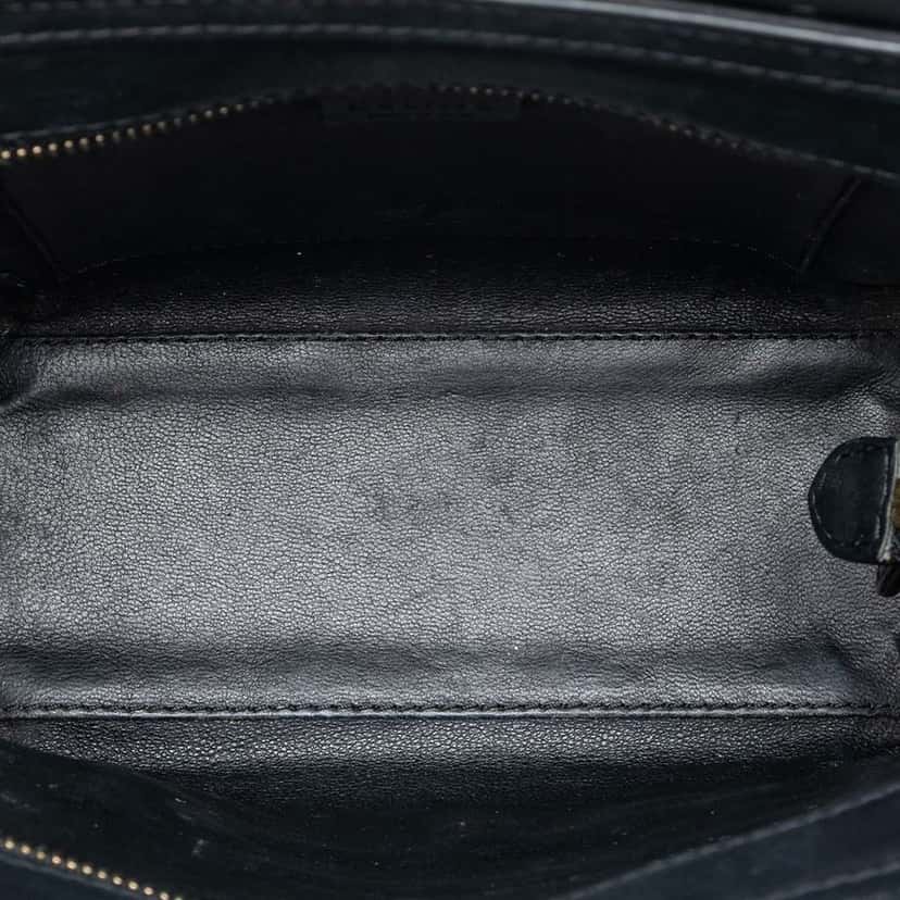 Celine Nano Tricolor Calfskin and Suede Luggage Tote Red Leather Very good condition - Model View