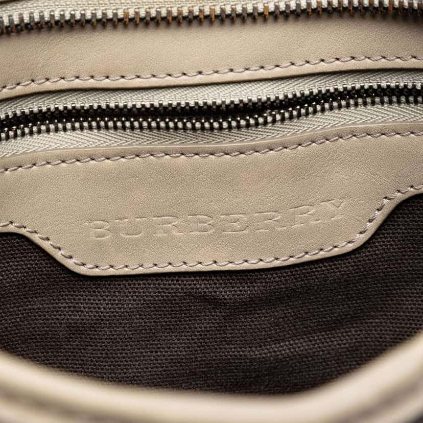 Burberry Smoke Check Coated Canvas Hartham Crossbody Beige Canvas Very good condition - Box View