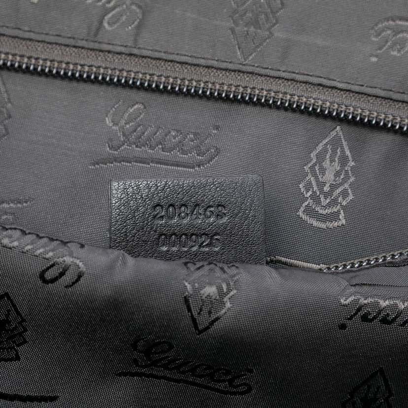 Gucci Guccissima Business Bag Black Leather Very good condition - Box View