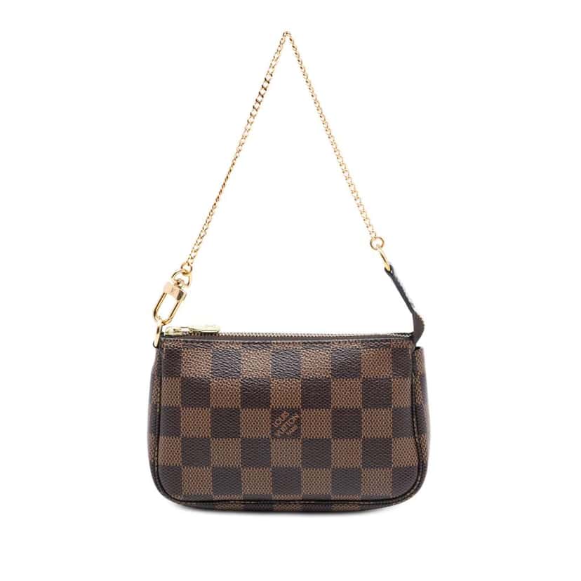 Louis Vuitton Damier Ebene Mini Pochette Accessoires Brown Very good condition - Front View