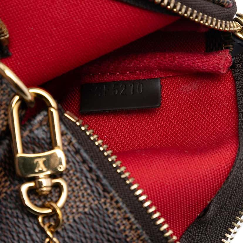 Louis Vuitton Damier Ebene Mini Pochette Accessoires Brown Very good condition - Box View