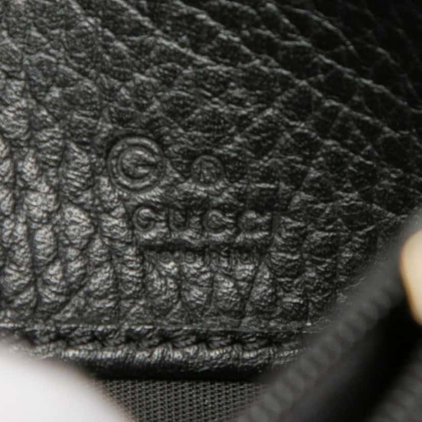 Gucci Dollar Calfskin Interlocking G Continental Wallet Black Leather Very good condition - Box View