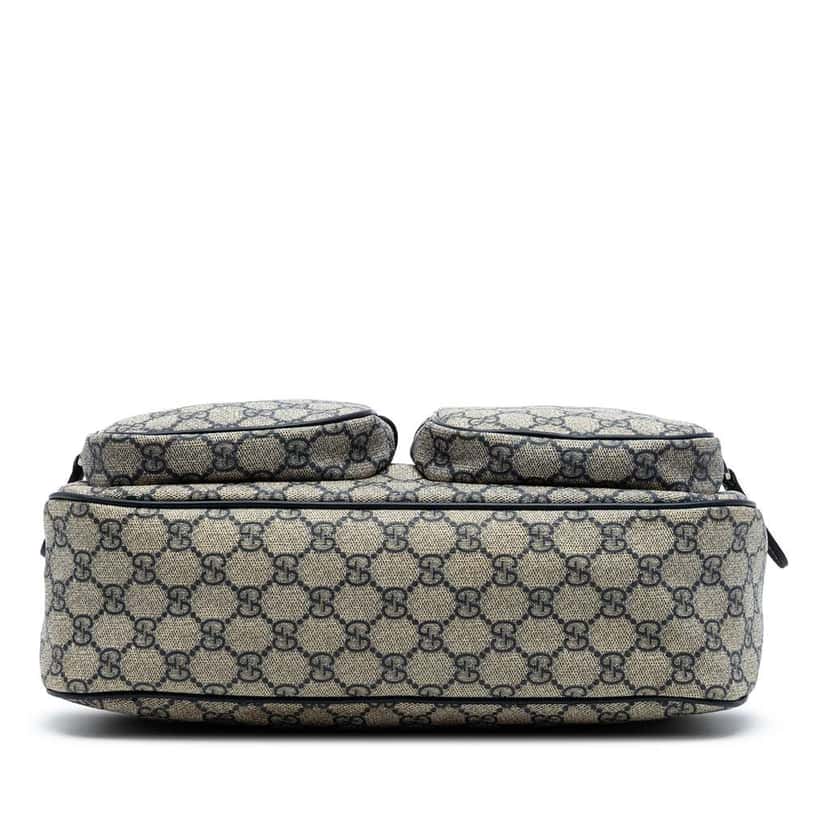 Gucci GG Supreme Double Pocket Crossbody Beige Canvas Very good condition - Inside View