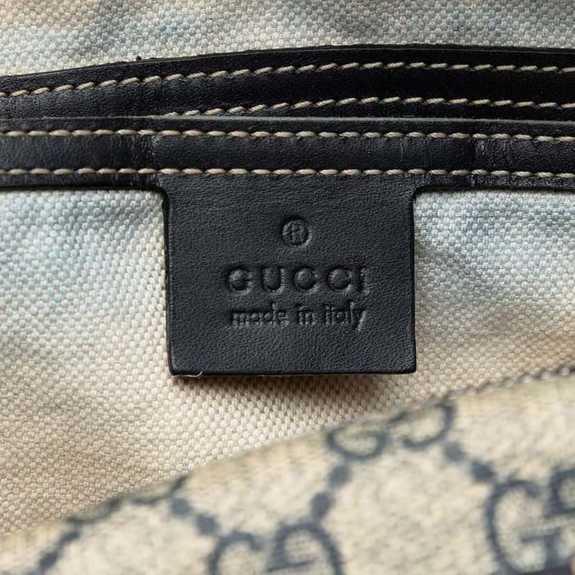 Gucci GG Supreme Double Pocket Crossbody Beige Canvas Very good condition - Box View