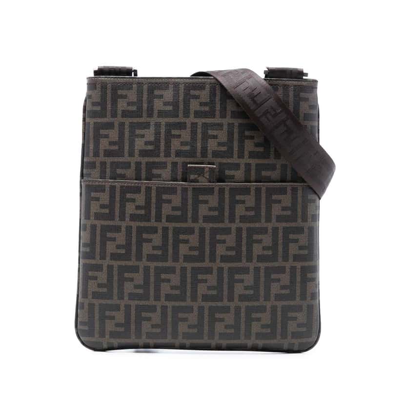 Fendi Zucca Spalmati Crossbody Brown Canvas Very good condition - Front View