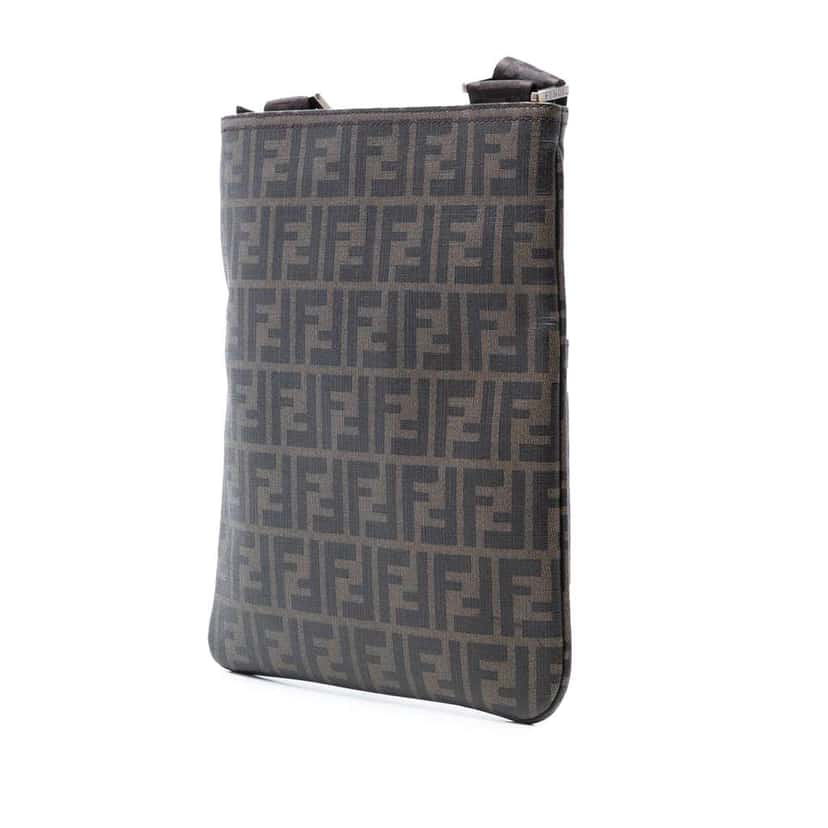 Fendi Zucca Spalmati Crossbody Brown Canvas Very good condition - Back View