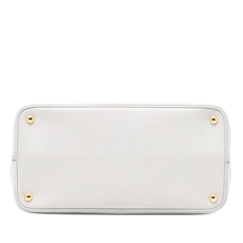 Prada Large Saffiano Cuir Double Satchel White Leather Very good condition - Inside View