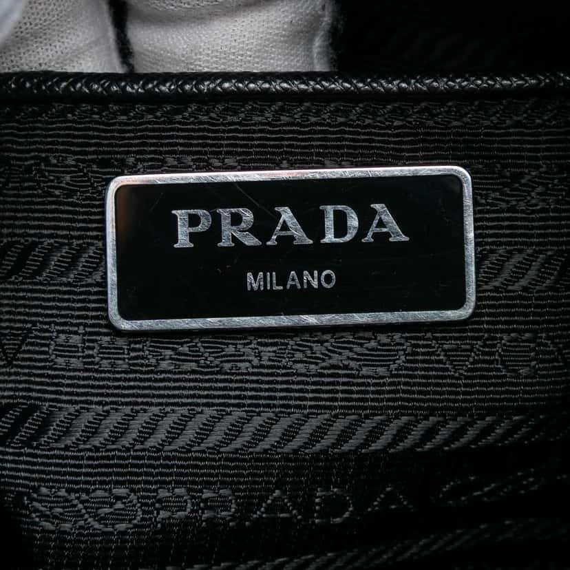 Prada Tessuto Zip Top Crossbody Black Very good condition - Box View