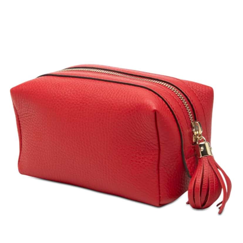 Gucci Leather Soho Cosmetic Pouch Red Leather Very good condition - Back View