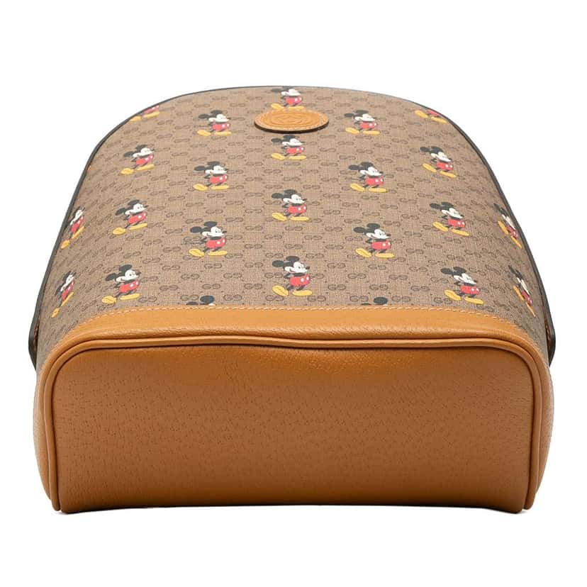 Gucci Disney Small Micro GG Supreme Mickey Mouse Dome Backpack Brown Canvas Very good condition - Inside View
