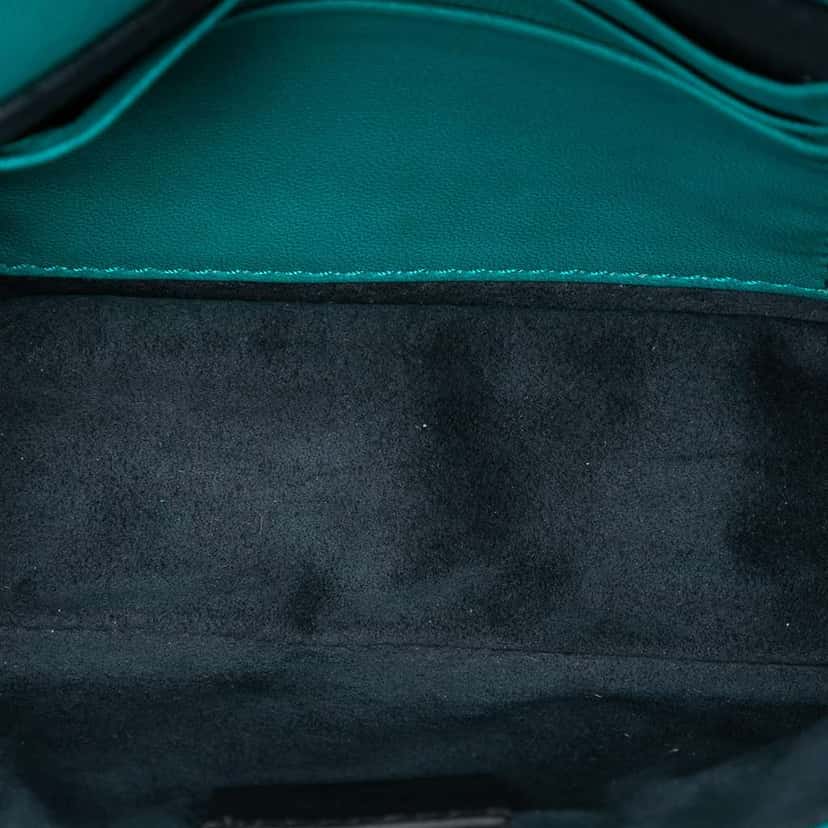 Fendi Mini Bicolor Nappa Be Baguette Crossbody Blue Leather Very good condition - Model View