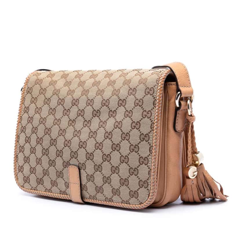 Gucci GG Canvas Marrakech Crossbody Beige Canvas Very good condition - Back View