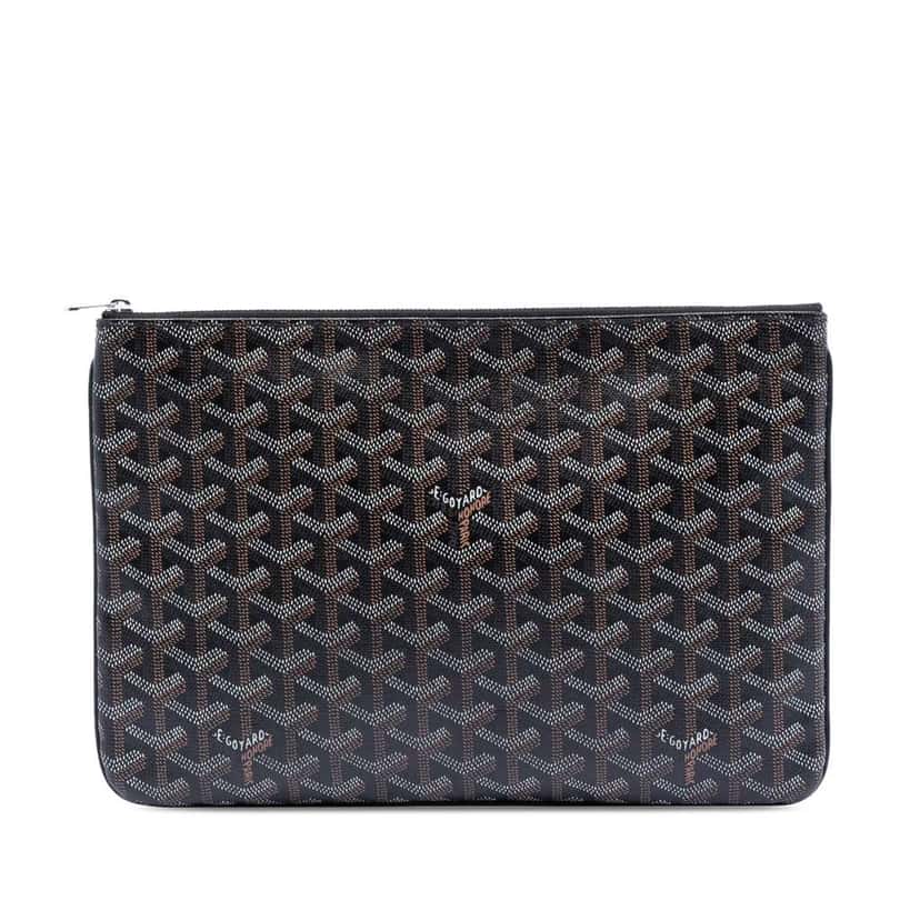 Goyard Goyardine Senat MM Black Canvas Very good condition - Front View