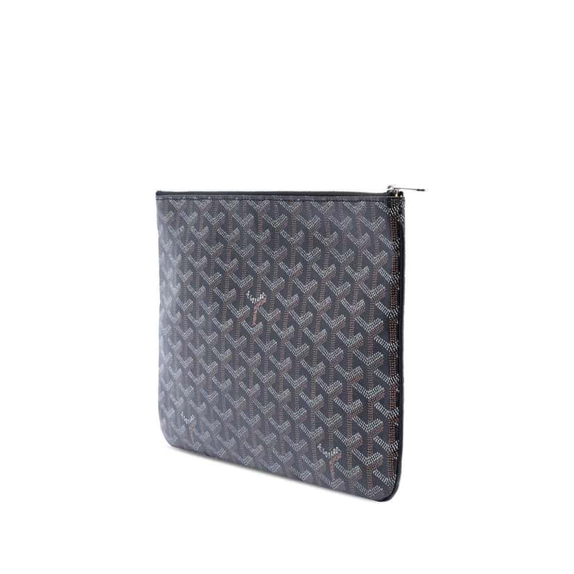 Goyard Goyardine Senat MM Black Canvas Very good condition - Back View