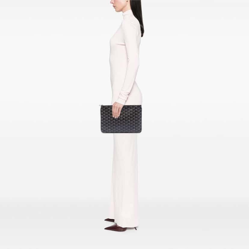 Goyard Goyardine Senat MM Black Canvas Very good condition - Box View