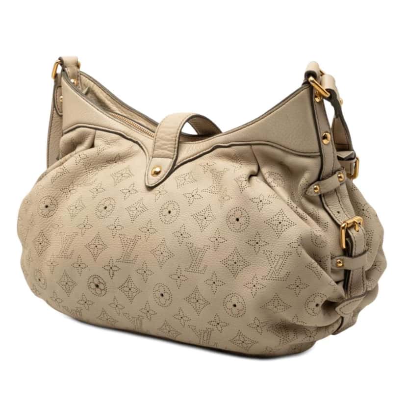 Louis Vuitton Monogram Mahina XS Beige Leather Very good condition - Back View