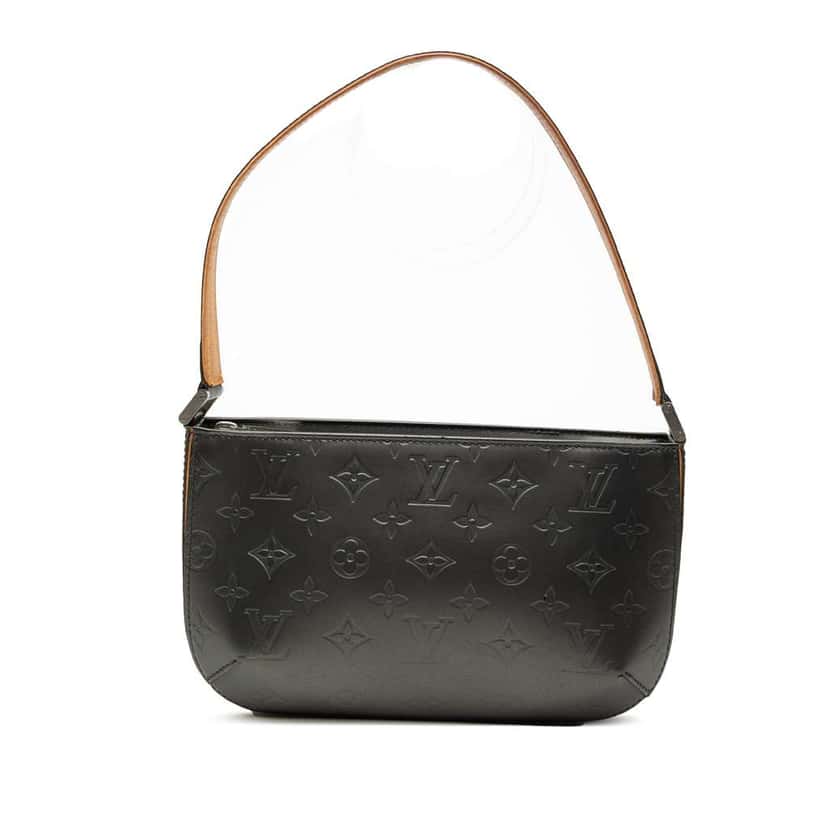 Louis Vuitton Monogram Mat Fowler Grey Leather Very good condition - Front View